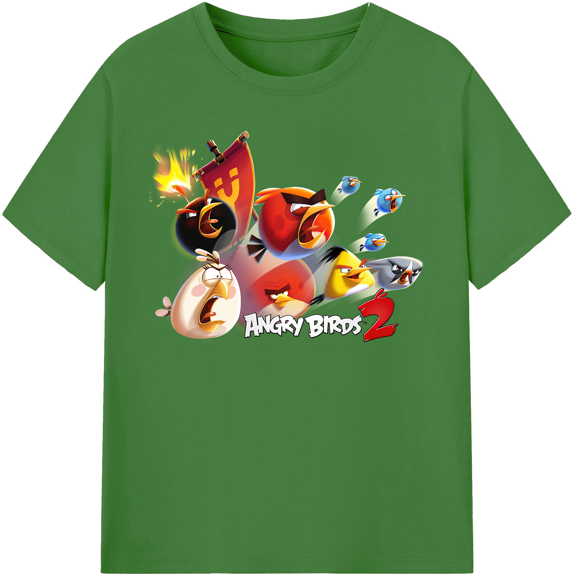 Angry Birds アングリーバード レディースカジュアルプリントTシャツ（綿100％）